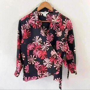 Outfit JPR silk crossover pinwheel top